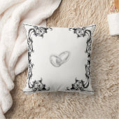 Kissenringträger VINTAGES BLUMENschwarzweiss Kissen (Decke)