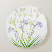 Kissenwürfel und Bluebells Rundes Kissen (Rückseite)