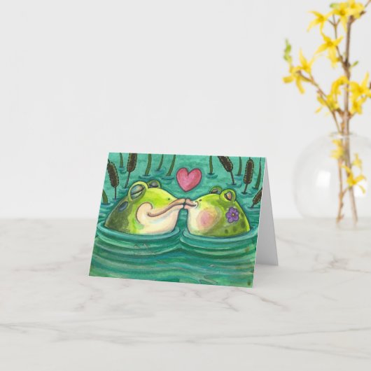 KISSER FROGS FARBE FARBE FARBE & NIEDLICH POND ROM KARTE (Gelbe Blume)