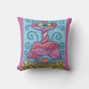 KISSER PINK FLAMINGOS DURCH PILLOW KISSEN