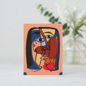 Kisses Abstrakt Postkarte (Stehend Vorderseite)