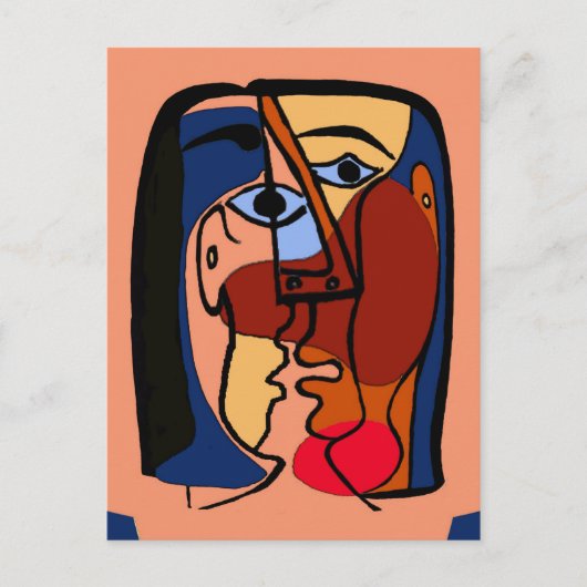 Kisses Abstrakt Postkarte (Vorderseite)