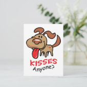 Kisses Anyone Postkarte (Stehend Vorderseite)