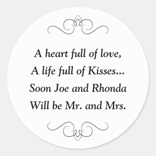 Kisses Bald zu Brautparty Runder Aufkleber (Vorderseite)