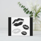 Kisses-Blackwhitegrey Postkarte (Stehend Vorderseite)