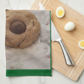Kisses Cookie Hand Towel on Green Geschirrtuch (Viertel Falte)