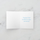 Kisses & Cuddles Muttertagfoto-Karte / Grau Karte (Innenseite)