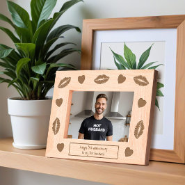 Kisses for Husband 5. Wedding Anniversary Geschenk Geätzte Rahmen