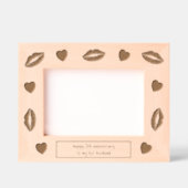 Kisses for Husband 5. Wedding Anniversary Geschenk Geätzte Rahmen (Vorderseite)