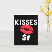 Kisses For Only One Dollar Valentine's Day Edition Karte (Gelbe Blume)
