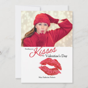 Kisses Foto Card Feiertagskarte