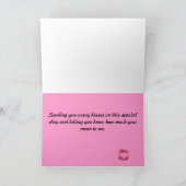 Kisses für dich feiertagskarte (Innenseite)