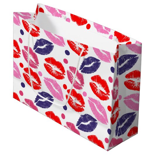 Kisses Gift Bag Große Geschenktüte (Vorderseite Schrägansicht)