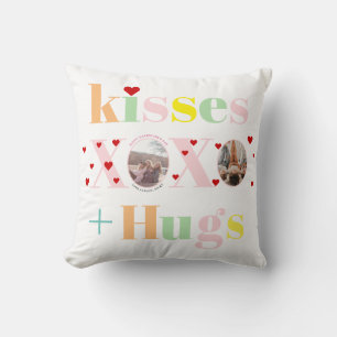Kisses, HOHO, umarmt Typografie Foto Galentines Da Kissen