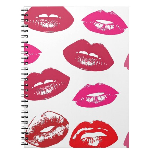 Kisses Hot Lips Notizblock (Vorderseite)