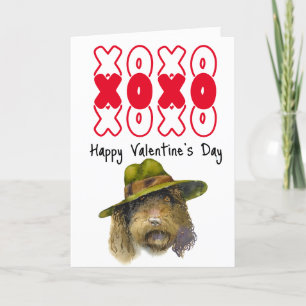 Kisses & Hugs Valentine vom Hund Feiertagskarte