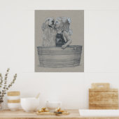Kisses in einem Tub Poster (Küche)
