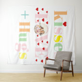 Kisses, Liebe, Schläger Typografie Foto Valentinst Wandteppich (Beispiel (Horizontal))