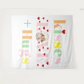 Kisses, Liebe, Schläger Typografie Foto Valentinst Wandteppich (Vorderseite (Horizontal))