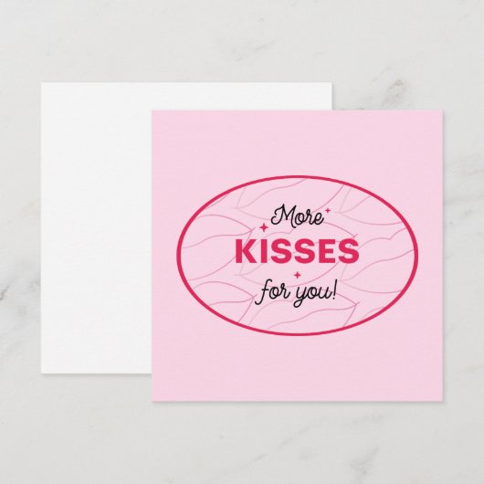 Kisses Love Lips Red Pink Lettering. (Vorne/Hinten)