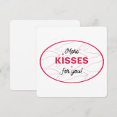 Kisses Love Lips Red Pink Lettering. Einladung (Vorne/Hinten)