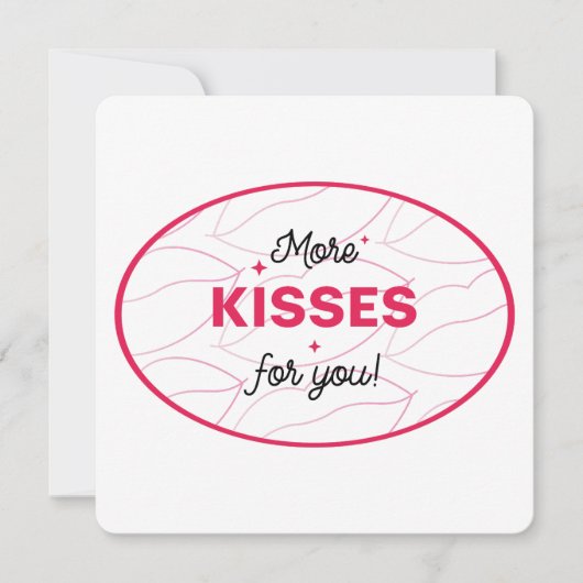 Kisses Love Lips Red Pink Lettering. Einladung (Vorderseite)