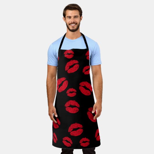 Kisses on Black Schürze (Getragen)