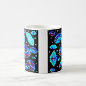 Kisses Over (blau) Kaffeetasse (Mittel)