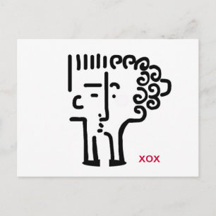 Kisses per Post Postkarte