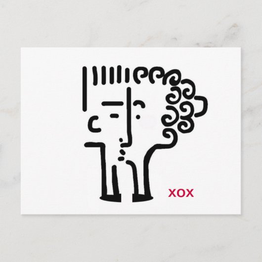 Kisses per Post Postkarte (Vorderseite)