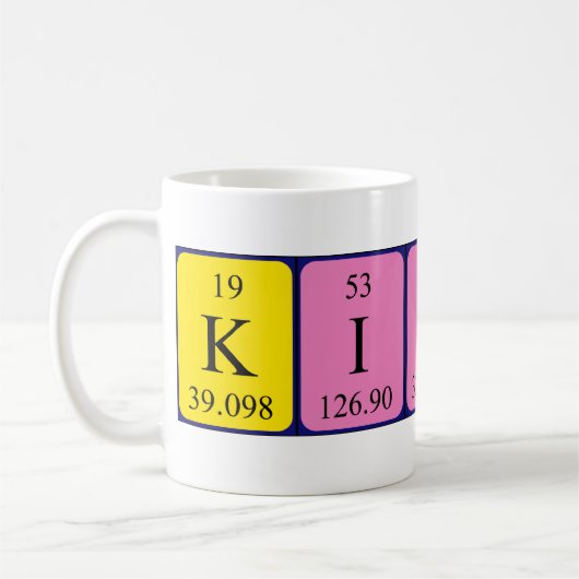 Kisses Periodenname Tasse (Links)