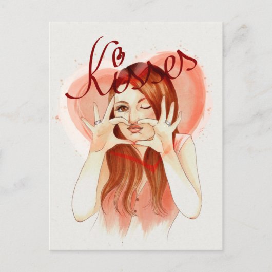 Kisses Postcard Postkarte (Vorderseite)