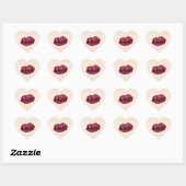 Kisses Red Gold Lips Confetti Herz-Aufkleber (Blatt)