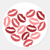 Kisses Runder Aufkleber (Vorderseite)