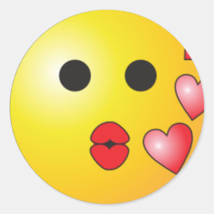 Kisses Runder Aufkleber