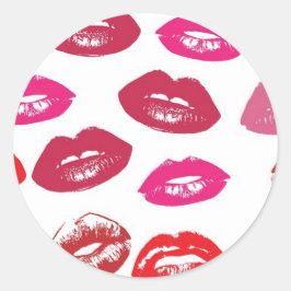 Kisses Runder Aufkleber
