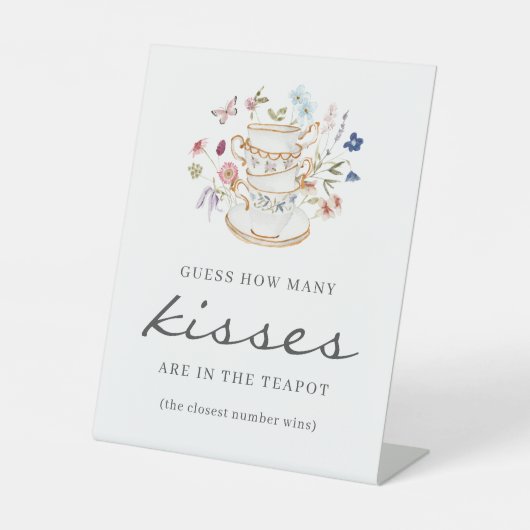 Kisses Tea Party Sign Sockelschild (Vorderseite)