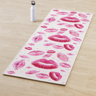 Kisses überall (weiß) yogamatte