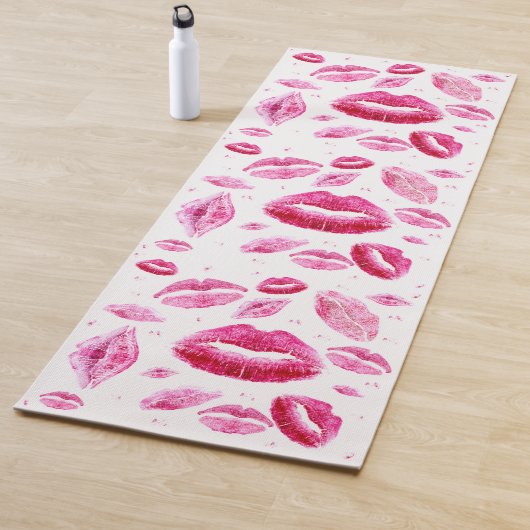 Kisses überall (weiß) yogamatte (Beispiel)
