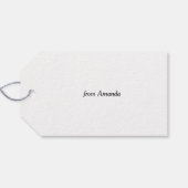 Kisses. Valentine Minimalistischer Skriptkalligraf Geschenkanhänger (Rückseite Horizontal)