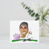 Kisses von Usa GEORGE Postkarte (Stehend Vorderseite)