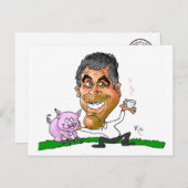 Kisses von Usa GEORGE Postkarte (Vorne/Hinten)