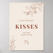 Kisses Wedding Sign Poster (Vorne)
