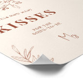Kisses Wedding Sign Poster (Ecke)