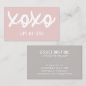 Kisses XOXO Neutrale Tones | Lipsense Visitenkarte (Vorne/Hinten)