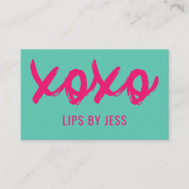 Kisses XOXO Rosa und Minze | Lipsense Visitenkarte