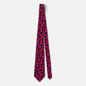 Kisses XOXO Rot und Rosa Neck Tie Krawatte (Vorderseite)