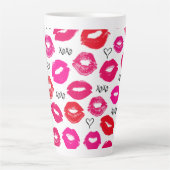 Kisses XOXO Rot und Rot Milchtasse (Vorderseite)