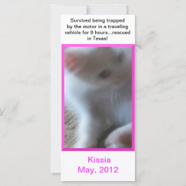 Kissia (Little Girl Kitty) Rackkarte oder Lesezeic