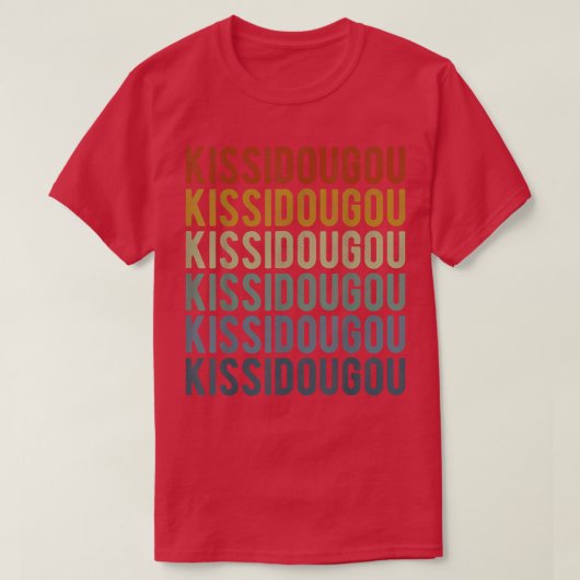 Kissidougou City Guinea Retro T-Shirt (Design vorne)